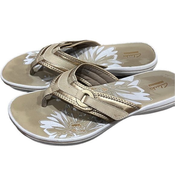 Clarks Women's Brinkley Jazzh Flip Flops - 9 - Picture 3 of 6